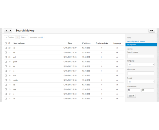 Живой поиск и история поиска - модуль для CS-Cart