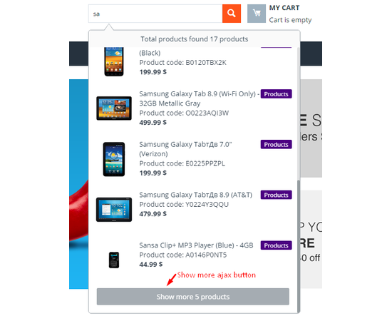 Живой поиск и история поиска - модуль для CS-Cart