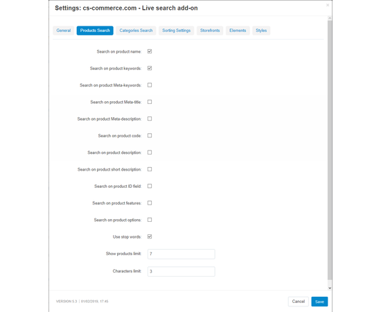 Живой поиск и история поиска - модуль для CS-Cart